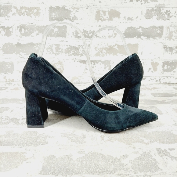 Steve Madden Lend Black Suede Pointed Toe Pump Heels T470 - Picture 3 of 11